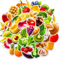 50PCS Vivid Fruit & Vegetables(Grape Cherry Carrot Broccoli) Stickers Pack ,Waterproof Vinyl Stickers for Laptop phone. 