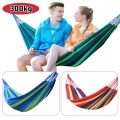 Outdoor Canvas Hammock Camping Swing Hammock with Tree Ropes Load-bearing Up to 300kg Perfect for Garden Patio Backyard. 
