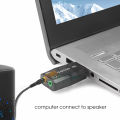 3D 5.1 USB Sound Card Channel Audio Adapter with Mic Microphone Earphone Interface Headphone Speaker PC Computer Laptop.