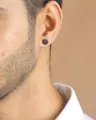 Black hip hop design men earrings black color. 