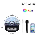 Disco Light, party light, USB flash light, music rhythm, RGB light, portable party light, room light, ready to ship from Thailand. 
