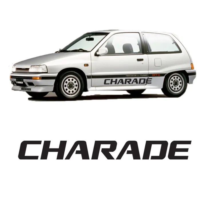 Charade Side Door Sticker for Car 2 Piece in Black Color