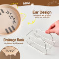 WORTHBUY Cute Cat Pattern Plastic Dessert Snack Food Plate Reusable Spit Bone Dish Microwave&Dishwasher Safe Kitchen Tableware. 