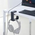 Universal Headphone Stand Adhensive Plastic Wall Mount Hanger Under Desk Headset Rack Holder Support For Gaming Earphone Bracket. 