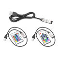 USB RGB Controller for 5V LED Strip Light Mini 3Keys Switch / 24 Keys IR Control/ 17 Keys RF Remote for Home Decor Lighting. 