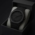 Arabic Full Black Colour | Chronograph look | Dial Arabic Watch Plastic Carbon Fiber look body Watch | Full Black.