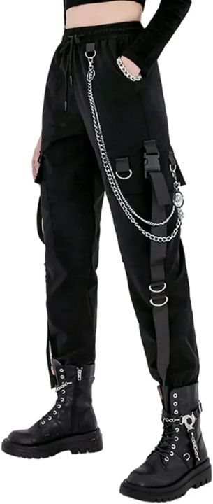 Black%20Casual%20Pants%20for%20Women%20in%20Spring%20Autumn%20Korean%20Style%20Ins%20Hip-Hop%20Student%20Loose%20High-Waisted%20Slim%20Legged%20Cargo%20Pants%20Trendy%20-%20Image%208