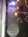 Chandelier For double Height Crystal 2×2 plait Size 7.5 feet height RGB Led. 