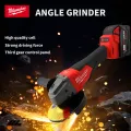 Milwaukee Brushless Angle Grinder 100/125mm High Power Cutting Electric All-purpose Cordless 18V Lithium Battery Power Tools. 