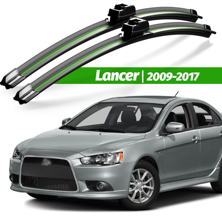 Wiper LHD Front Hybrid Wiper Blades For Mitsubishi Lancer 2009 - 2017 Windshield Windscreen Window Rain Brushes 24"+16"