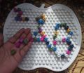 Apple shape Beads Board- peg board-pin board-for kids -creative game. 