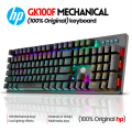 【Original HP Blue/Red Switch Mechanical Gaming Keyboard GK100F & GK400F】 Wired USB Keyboard with RGB & Blue LED Backlight ~ 104-Key Anti-Ghosting, 20 Lighting Modes for PC Gaming, Typing, PUBG, Laptop ~ By FunBug. 