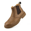 Water Proof Safety Work Shoes For Men Steel Head Leather Boots Male Footwear Indestructible Construction Work Shoes Brown. 