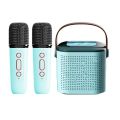 Y1 Microphone Karaoke Machine Bluetooth Speaker 5.3 System with 2 Wireless Mic RGB Light Home Family Singing Speaker Kid Gift. 