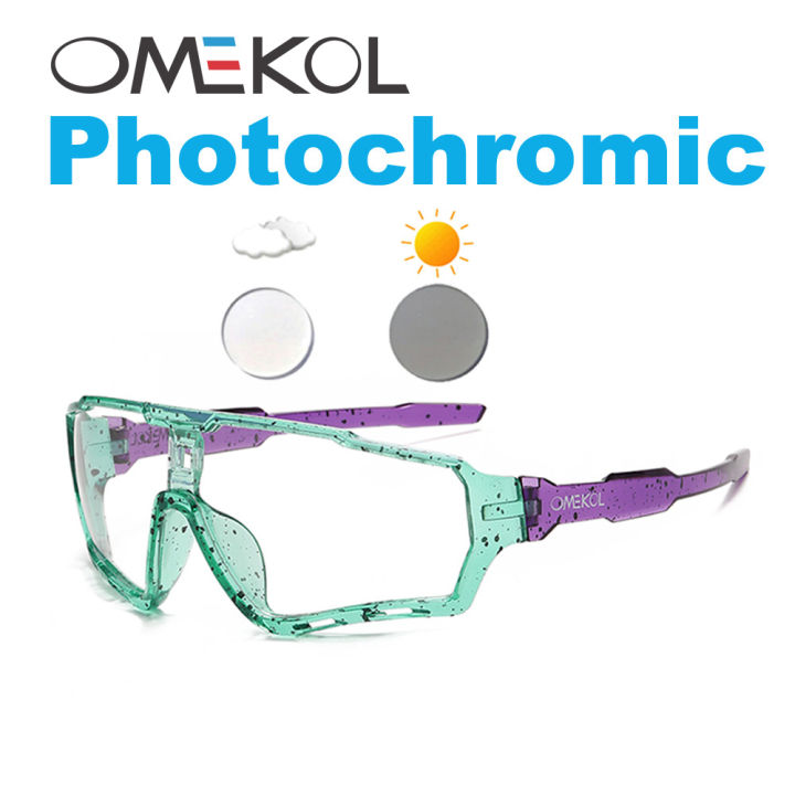 OMEKOL%20Brand%20New%20Photochromic%20Sport%20Cycling%20Glasses%20Men%20Women%20Outdoor%20Sun%20Glasses%20Bike%20Bicycle%20Eyewear%20MTB%20Baseball%20Sunglasses%20-%20Image%203
