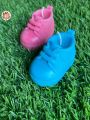 Cute pink and blue baby shoes candles for gender reveal party_customized_birthday party_birthday gifts_giveaways_baby shower_other kids event. 