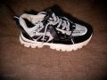 Men's Black White Fashion Sneakers | Casual Chunky Sole Lace Up Shoes | Stylish Everyday Sneakers. 