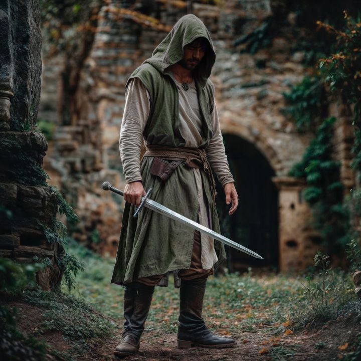 Medieval%20Mens%20Surcoat,%20Linen%20Hooded%20Tunic,%20Renfaire%20Cape,%20LARP%20Ranger%20Cosplay%20-%20Image%204