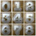 2pcs Big Size 0-9 Numbers Cutting Dies And Plastic Stencils Set For DIY Scrapbooking Album Card Making Decoration Paper Craft. 