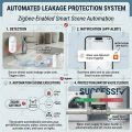 Zigbee Water Leak Sensor Flood Leakage Detector with 110dB Siren Alarm for Kitchen/Bathroom Support Tuya Smart Life Zigbee2MQTT. 