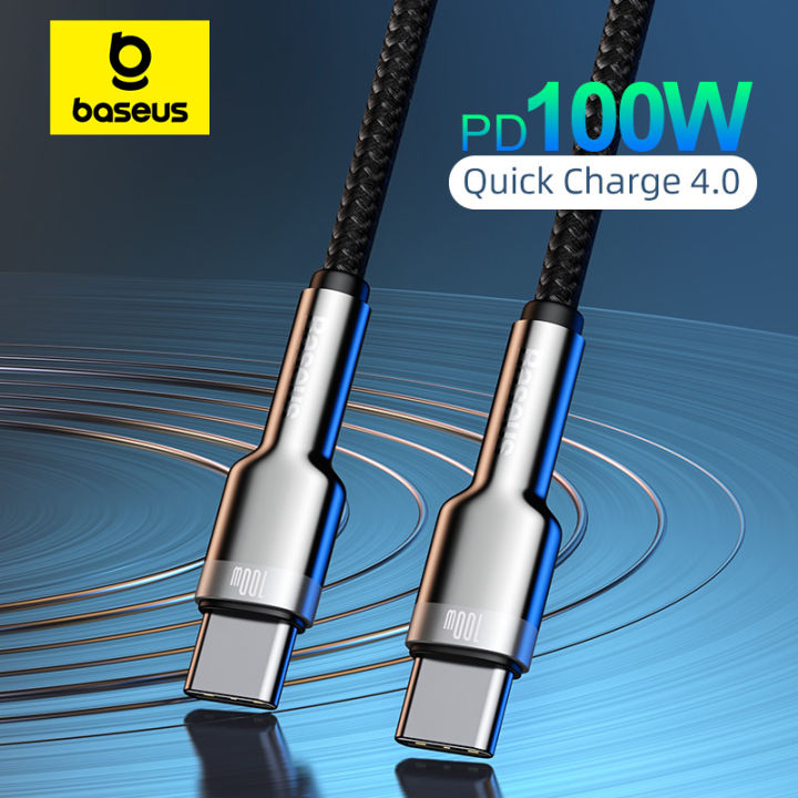 Baseus 100W USB C to USB Type C Cable For iPhone 15 Plus Promax USB C Fast Charger Cable for  Redmi Note 8 Pro  S20