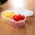 2 Grid Reusable Plastic Food Storage Containers with Lids,Plastic Storage Box. 