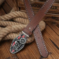 A Men's and Women's Casual Retro Belt Western Style! PU Leather Belt with Metal Buckle, Suitable for Daily Work Wear. 