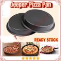New Round Dish Deep Pizza Pan Non-stick Pie Tray Baking Kitchen Tool 24cm Steel. 