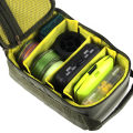 Fishing Tackle Bag Waterproof Fishing Bag Portable Fishing Reel Gear Bag with 3 Adjustable Dividers for Spinning Baitcasting.