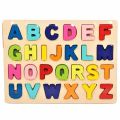 Preschool Learning Educational Wooden Alphabet ABC Puzzle For Kids. 