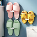 2Pcs Slipper Hooks Bathroom Wall Mounted Punch-Free Slipper Racks Self-Adhesive Storage Rack for Slipper Shoes Hanger Holder.