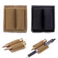 Tactical Patch 2-Round Holder Adhesive 2 Hole Cartridges Hook Loop Patch Hunting Rifles M4 Shotgun Bullet Pouch. 