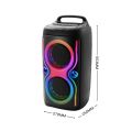 Powerful 3000W Speaker Bluetooth 5.1 Party Box Speaker with Dual 6.5” Drivers, USB/TF MP3 Playback, 4000mAh Rechargeable Battery, RGB LED Lights, TWS Stereo Pairing, 2 Microphones, Wireless Music Fun  Party Speaker. 