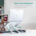 【1KG】 Metal Laptop Stand Aluminium ~ Portable Aluminum Alloy Base, Foldable Laptop Metal Stand Cooling Pad with Adjustable Height & Anti Slip Rubber Grips ~ Compatible with All Laptops, Tablet, Notebook ~ Silver by FunBug. 