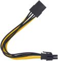 GPU Video Card PCIe 8 pin to 8 pin Power Extension Cable, PCI Express 8pin Male to Female Power Extender Cord for Gaming Graphics Card - 8 inches. 