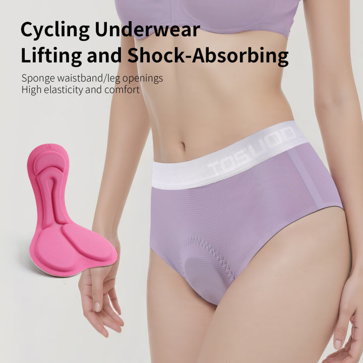 TOSUOD%20Women's%20Padded%20Cycling%20Underwear%20Shorts,%20Shockproof%20Comfortable%20Road%20Bike%20Cycling%20Outdoor%20Sports%20Tights%20-%20Image%202