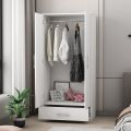 2 Doors Wardrobe Cabinet with one Drawer Large Armoire Cabinet Clothing Storage Organizer for Bedroom. Home Decor. 