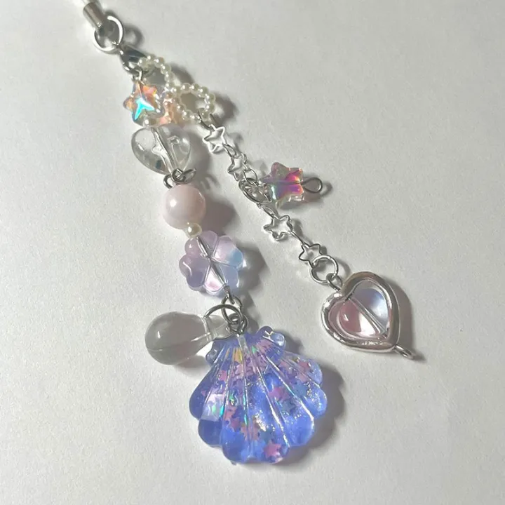 Shell%20Beaded%20Phone%20Chain%20Gorgeous%20Star%20Lily%20of%20the%20Valley%20Coquettish%20Coquette%20Keychain%20Pendant%20Keyring%20Jewelry%20Accessories%20-%20Image%205