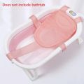 Baby Bath Seat Support Mat Foldable Bath Tub Pad & Chair Newborn Bathtub Pillow Infant Anti-Slip Soft Comfort Body Cushion.