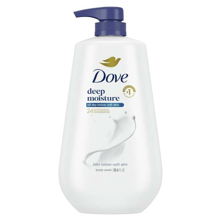 Dove Deep Moisture Liquid Body Wash with Pump Nourishing for Dry Skin 1L