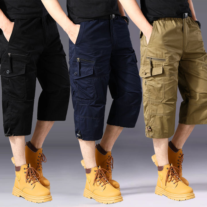 Summer%20pure%20cotton%20cropped%20shorts%20for%20men%20and%20young%20people,%20straight%20leg%20sports%20camouflage%20casual%20workwear%20shorts,%20loose%20and%20thi%20-%20Image%203