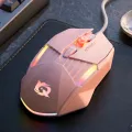 FunBug 7 Buttons Sports Mechanical Wired Gaming Mouse RGB with 4-Levels DPI Control - 7 Light Wired USB Optical Mouse with Side Buttons - Mouse with Pad for PC, Laptop, Computer, Gaming, Pubg Mobile. 