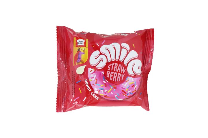 Smile Strawberry Donut Cake. 1 Pack.