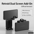 Retroid Dual Screen Add-on 5.5 inch OLED Back Clip Screen For Retroid Pocket 5 RP5/RPmini V2/RP4 Pro Extended Display Screen. 