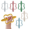 Baby Teething Toys with Easy-Grip Handles, Food-Grade Silicone Teething Toys, Suitable for Babies 0-6 Months, 6-12 Months.