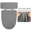 1set Soft Velvet Elastic Toilet Seat Cover Anti-dirty Durable Toilet Lid Water Tank Dust Protection Cover Bathroom Accessories.