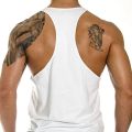 Summer Cotton Bodybuilding Muscle Stringer Tank Top Men Fitness Workout Y BACK Vest.