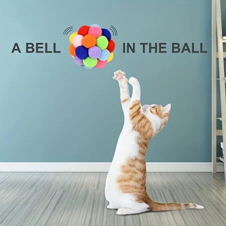 1/3PCS%20Cat%20Toys%20Cat%20Plush%20Ball%20Toy%20Pet%20Elastic%20Bell%20Ball%20Self%20Hi%20Ball%20Playing%20Cat%20Colorful%20Woolen%20Ball%20-%20Image%204