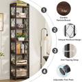 7-Tier Corner Shelf, 78.7" Narrow Bookshelf Corner Bookcase Customized. 