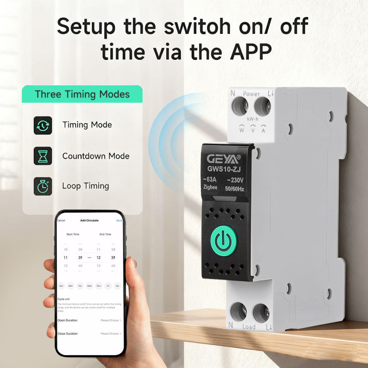 GEYA%20WiFi/ZigBee%20Smart%20Circuit%20Breaker%20MCB%20With%20Metering%2063A%20DIN%20Rail%20for%20Smart%20Home%20Wireless%20Remote%20Control%20Switch%20by%20Tuya%20APP%20-%20Image%202
